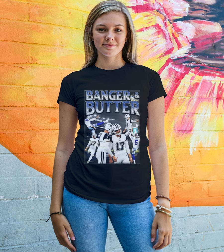 Banger And Butter Football Action With 17 And 5 T-Shirt