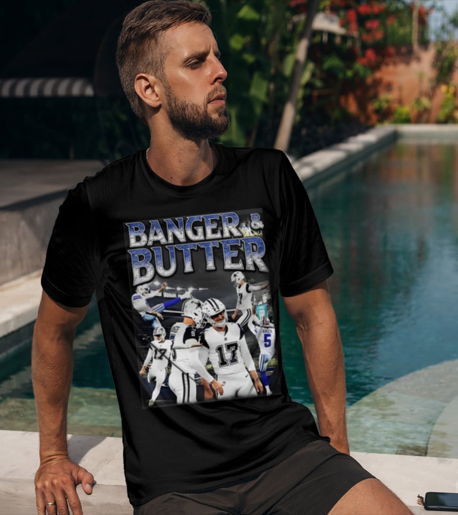 Banger And Butter Football Action With 17 And 5 T-Shirt
