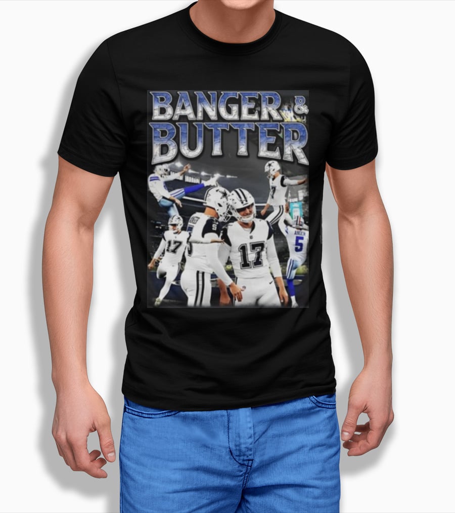 Banger And Butter Football Action With 17 And 5 T-Shirt