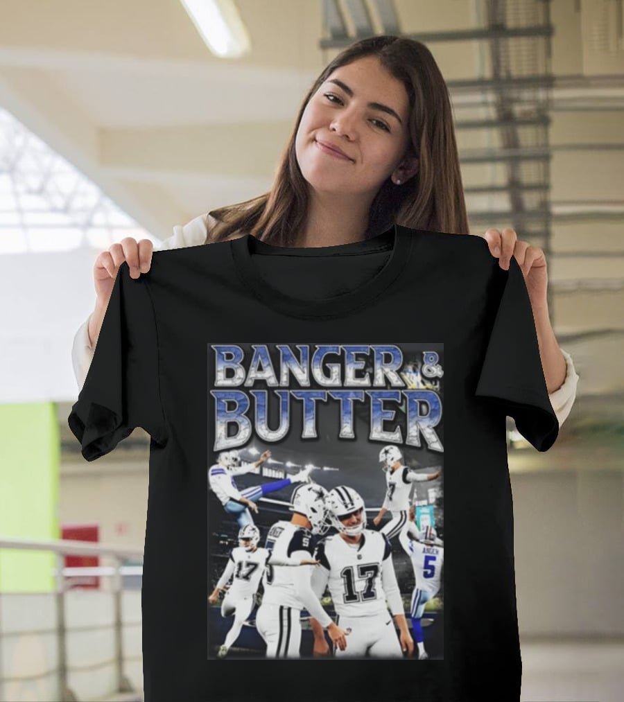 Banger And Butter Football Action With 17 And 5 T-Shirt