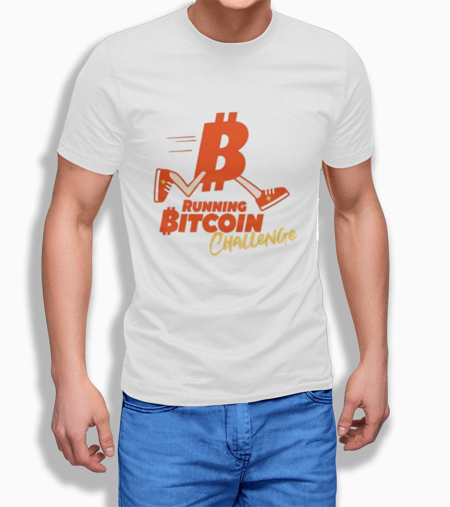 Fran Finney Running Bitcoin Challenge Icon With Sneaker Dollar T-Shirt