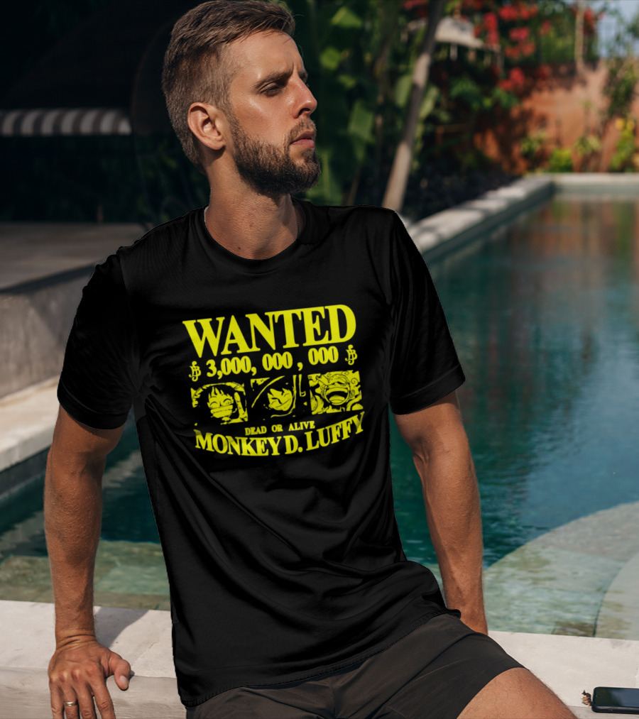WANTED 3,000,000,000 MONKEY D. LUFFY STRAWHAT PIRATE T-Shirt