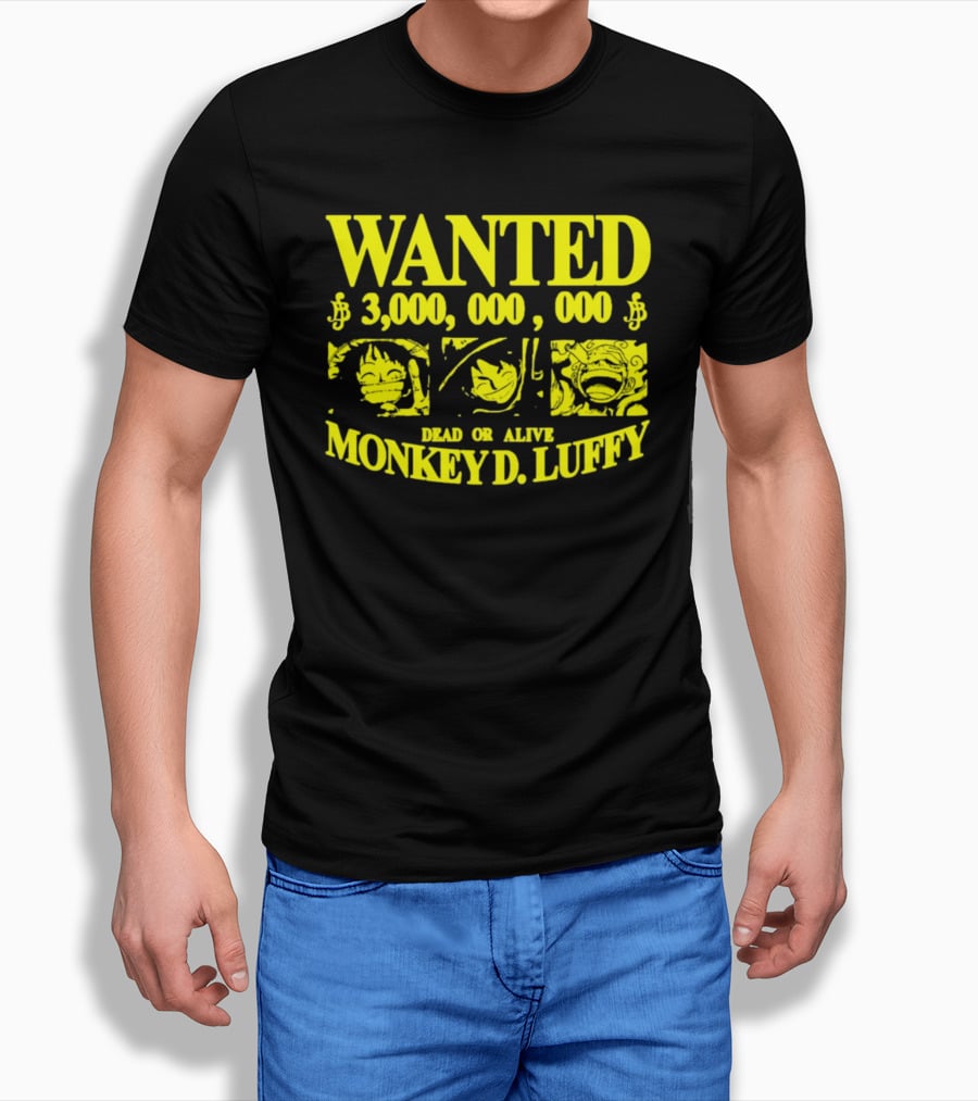 WANTED 3,000,000,000 MONKEY D. LUFFY STRAWHAT PIRATE T-Shirt