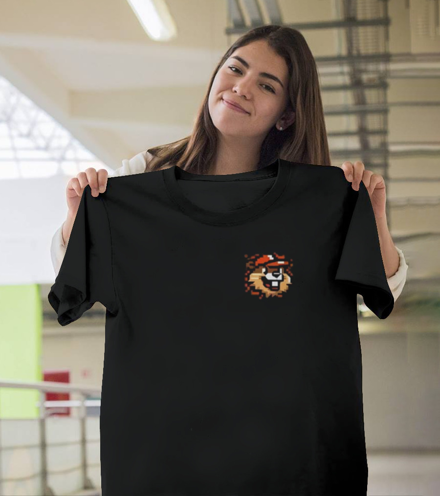 Thedigitaldam The Pac 2 Retro Gaming Beaver Mascot T-Shirt