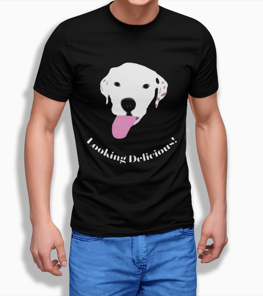 Looking Delicious Remi Dog Illustration With Pink Tongue T-Shirt