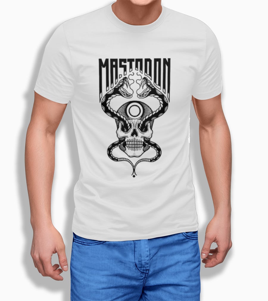 Mastodon Twin Snakes Skull T-Shirt