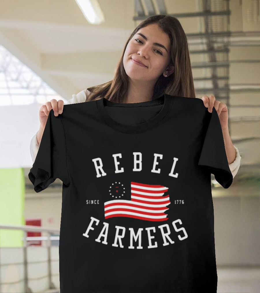 Gatlin Didier Rebel Farmers Since 1776 Flag T-Shirt