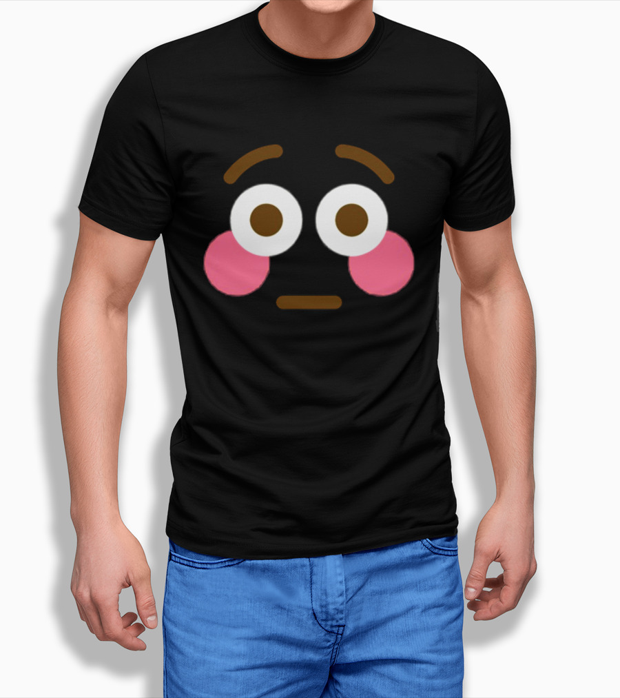 Flushed Face Blushing Emoticon Expression T-Shirt