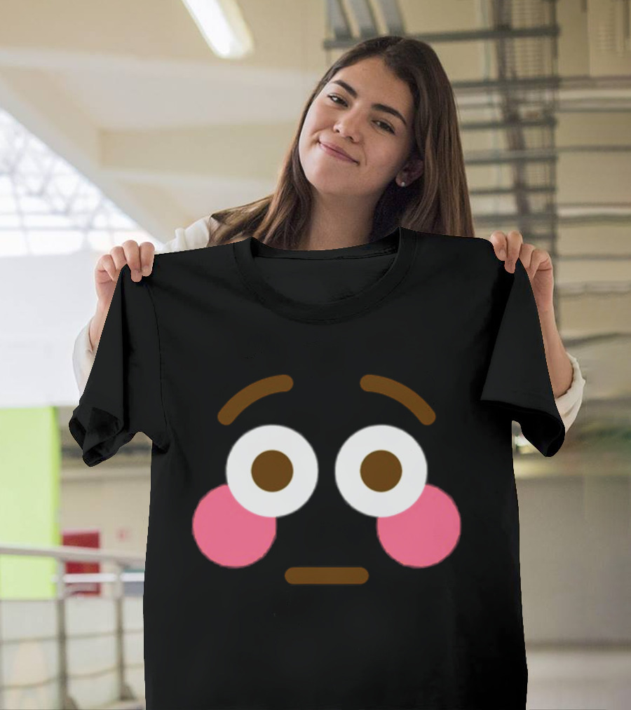 Flushed Face Blushing Emoticon Expression T-Shirt