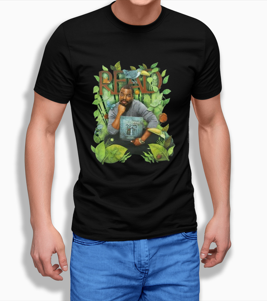 LeVar Burton Read The Tin Forest Surrounded By Lush Greenery And Animals T-Shirt