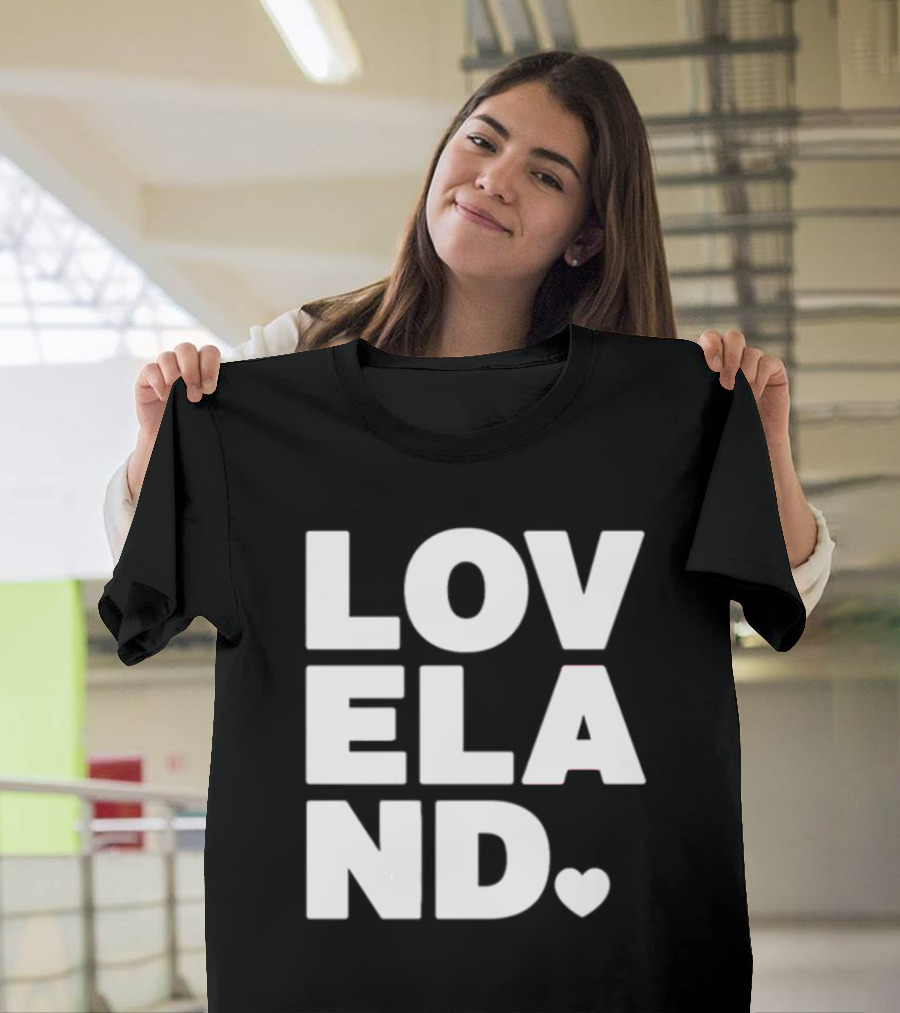 Cincyshirts Loveland White Ink Heart T-Shirt