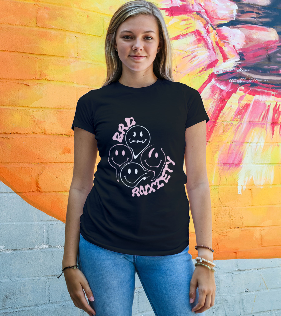 Megantheestallion Bad Anxiety Smiley Faces T-Shirt