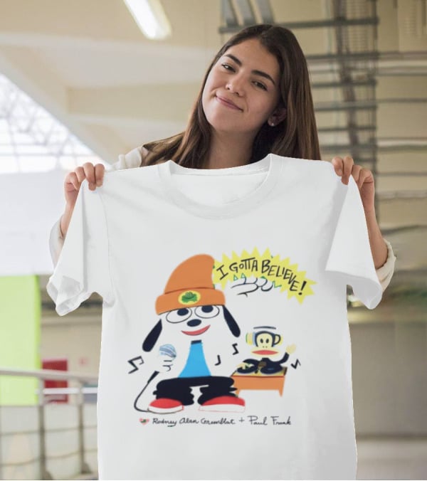 Parappa The Rapper I Gotta Believe Rodney Alan Greenblat Paul Frank Collaboration With Julius The Monkey T-Shirt