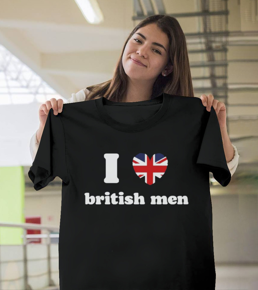 I Heart Union Jack British Men T-Shirt