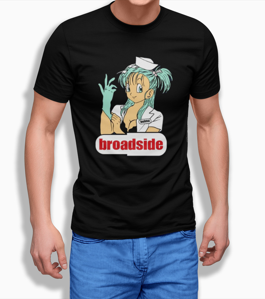 Bulma Broadside Nurse Anime Character With Glove And Cap T-Shirt