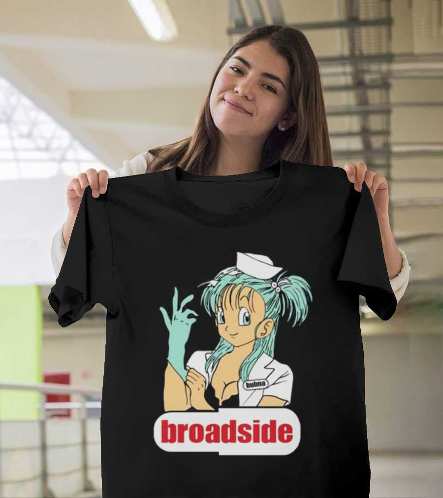 Bulma Broadside Nurse Anime Character With Glove And Cap T-Shirt