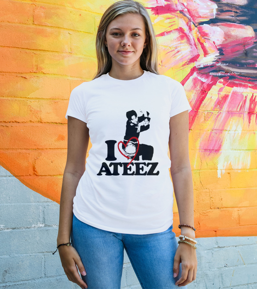 Wooyoung Love Ateez I Heart T-Shirt