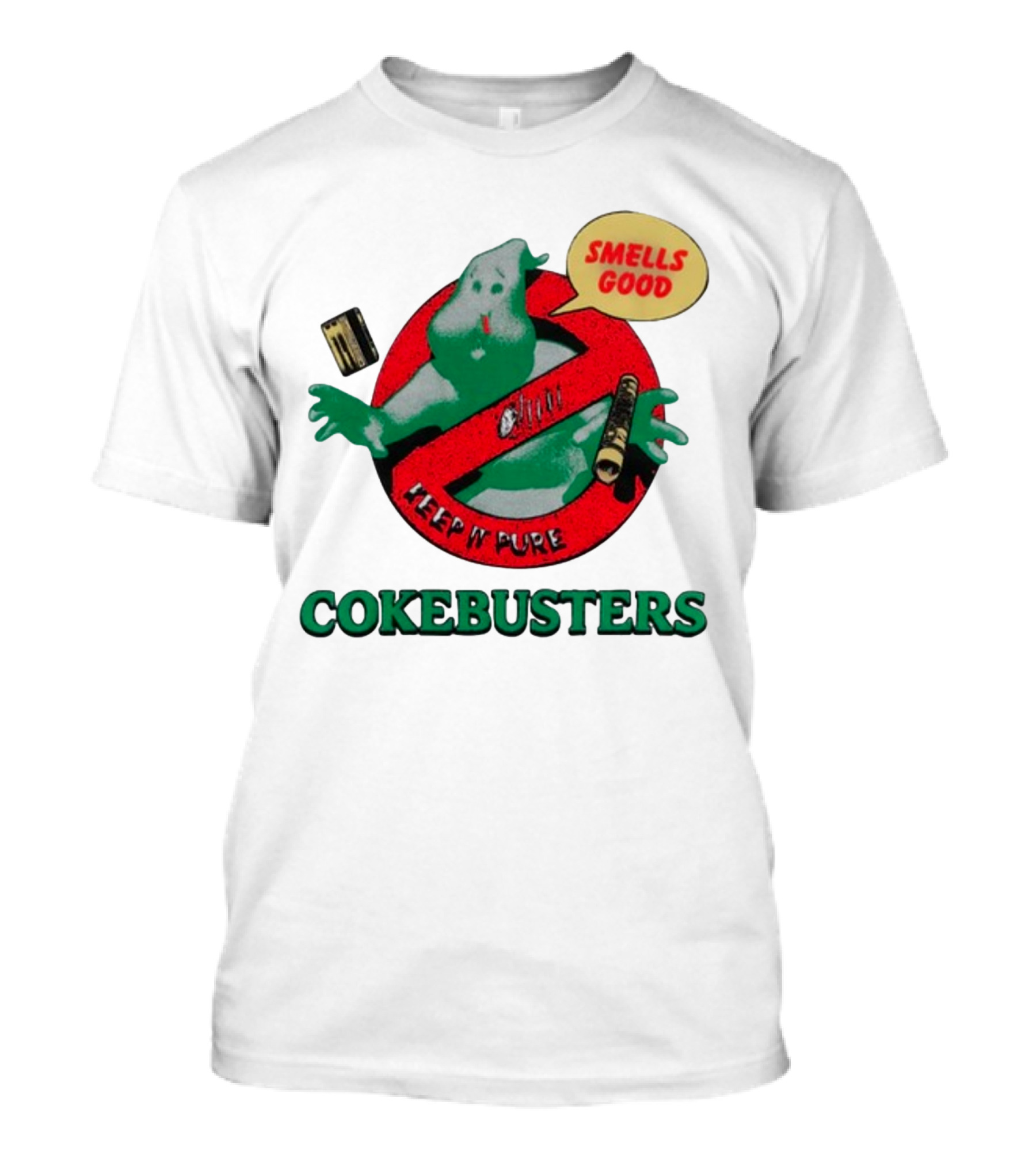 Homewardboundstore Cokebusters Keep'n Pure Smells Good Ghostbusters T-Shirt
