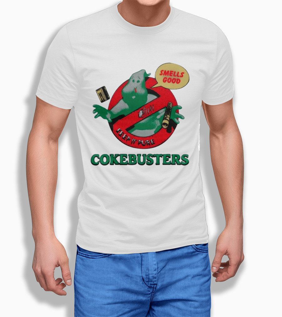 Homewardboundstore Cokebusters Keep'n Pure Smells Good Ghostbusters T-Shirt
