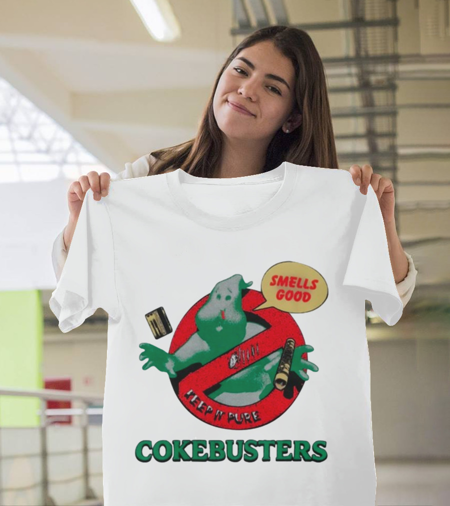 Homewardboundstore Cokebusters Keep'n Pure Smells Good Ghostbusters T-Shirt
