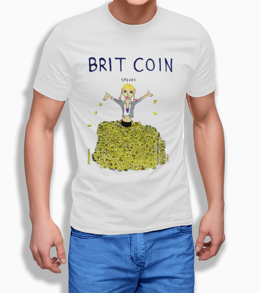 Dave Portnoy Brit Coin Spears Dancing In Gold T-Shirt