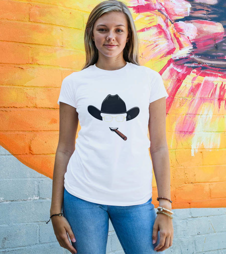 Cowboy Hat Sunglasses Cigar Iconic T-Shirt