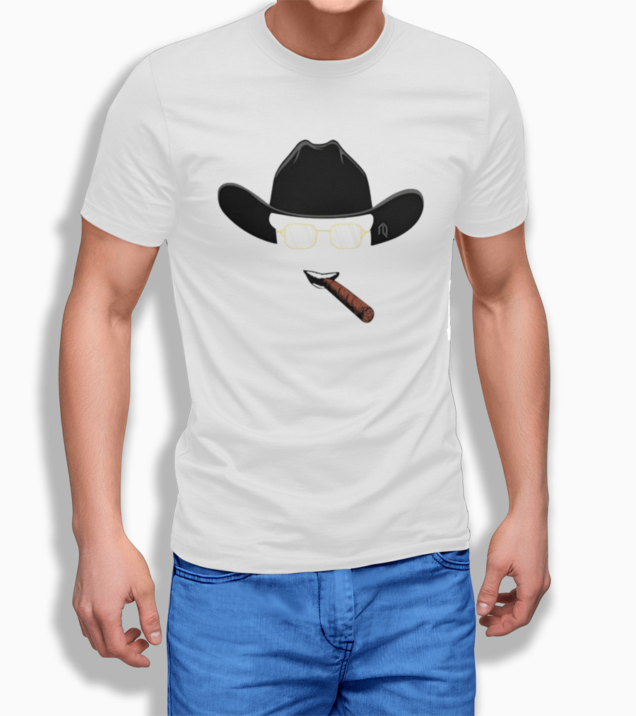 Cowboy Hat Sunglasses Cigar Iconic T-Shirt