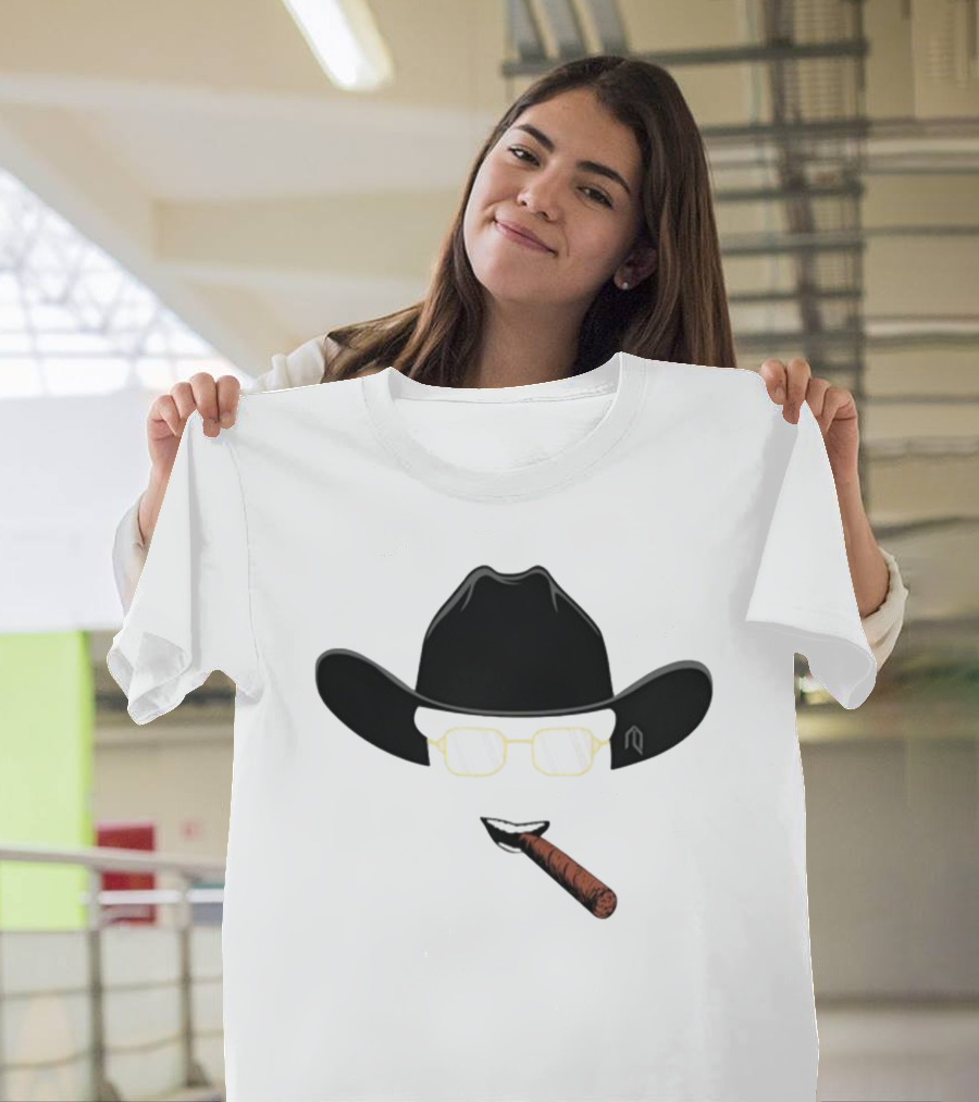 Cowboy Hat Sunglasses Cigar Iconic T-Shirt