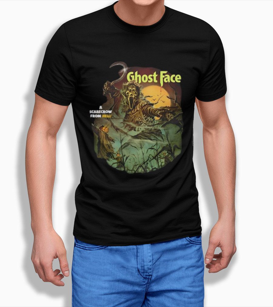 Ghost Face A Scarecrow From Hell Cavitycolors Glows In The Dark T-Shirt