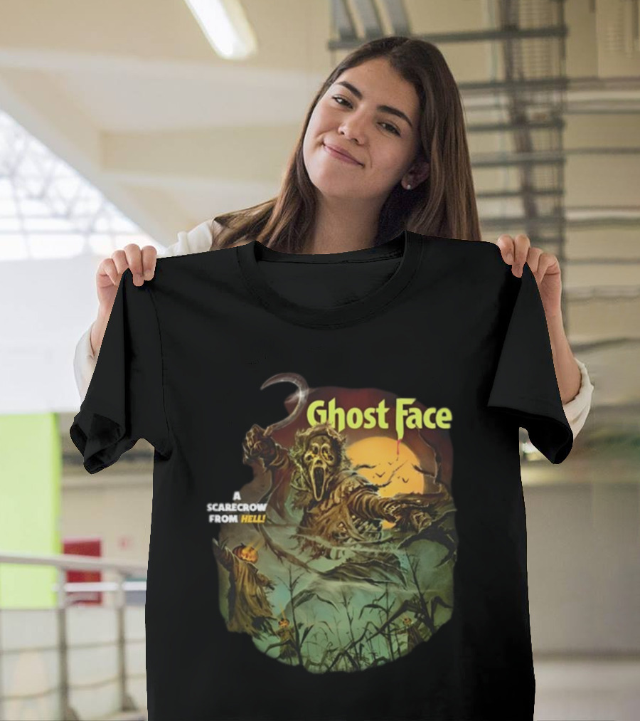 Ghost Face A Scarecrow From Hell Cavitycolors Glows In The Dark T-Shirt