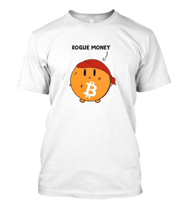 Lina Seiche Bitcoin Rogue Money Icon With Red Bandana T-Shirt