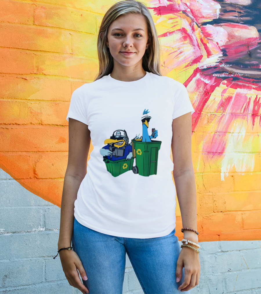 Birdie Juice People’s Birdies Recycling Bin Humor T-Shirt