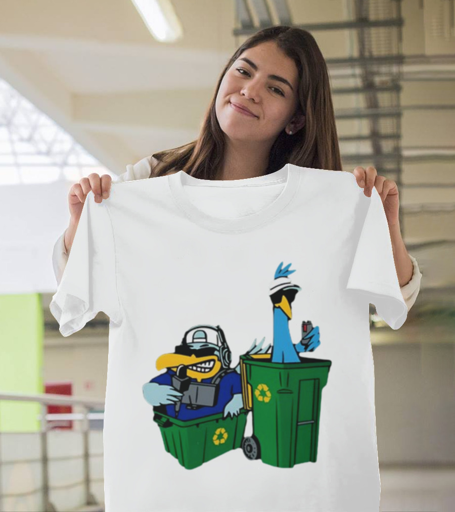 Birdie Juice People’s Birdies Recycling Bin Humor T-Shirt