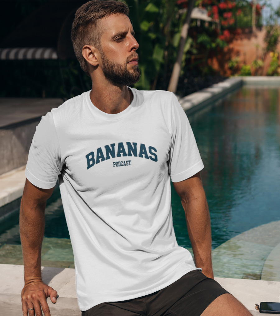 BANANAS PODCAST Classic Logo Arch T-Shirt