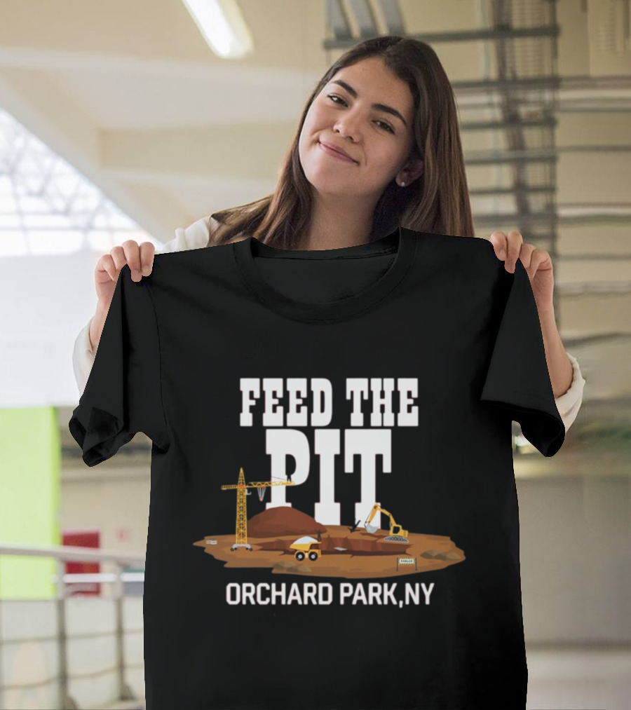 Feed The Pit Orchard Park NY Construction Scene T-Shirt