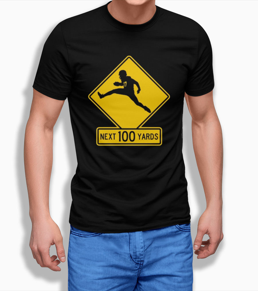 Quarterback Crossing 17 Next 100 Yards T-Shirt