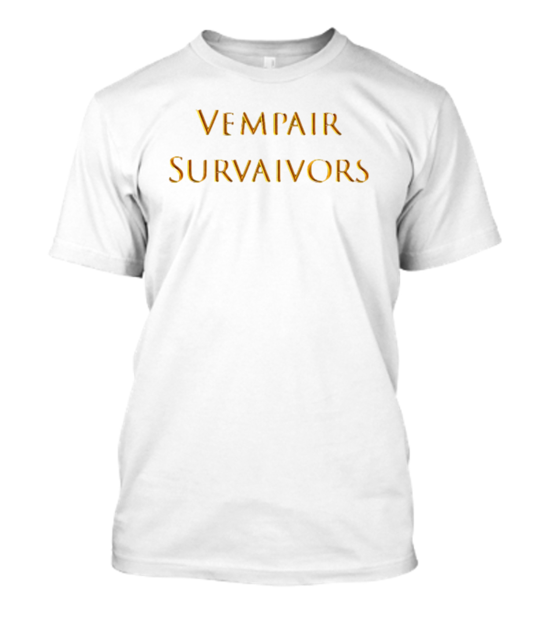 Vempair Survivors Retro Gothic Typography T-Shirt