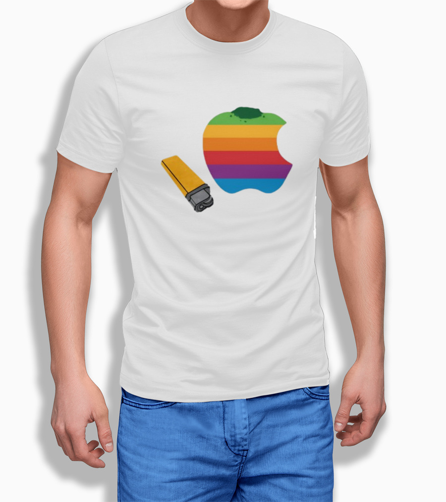 Apple Pipe Rainbow Logo Lighter T-Shirt