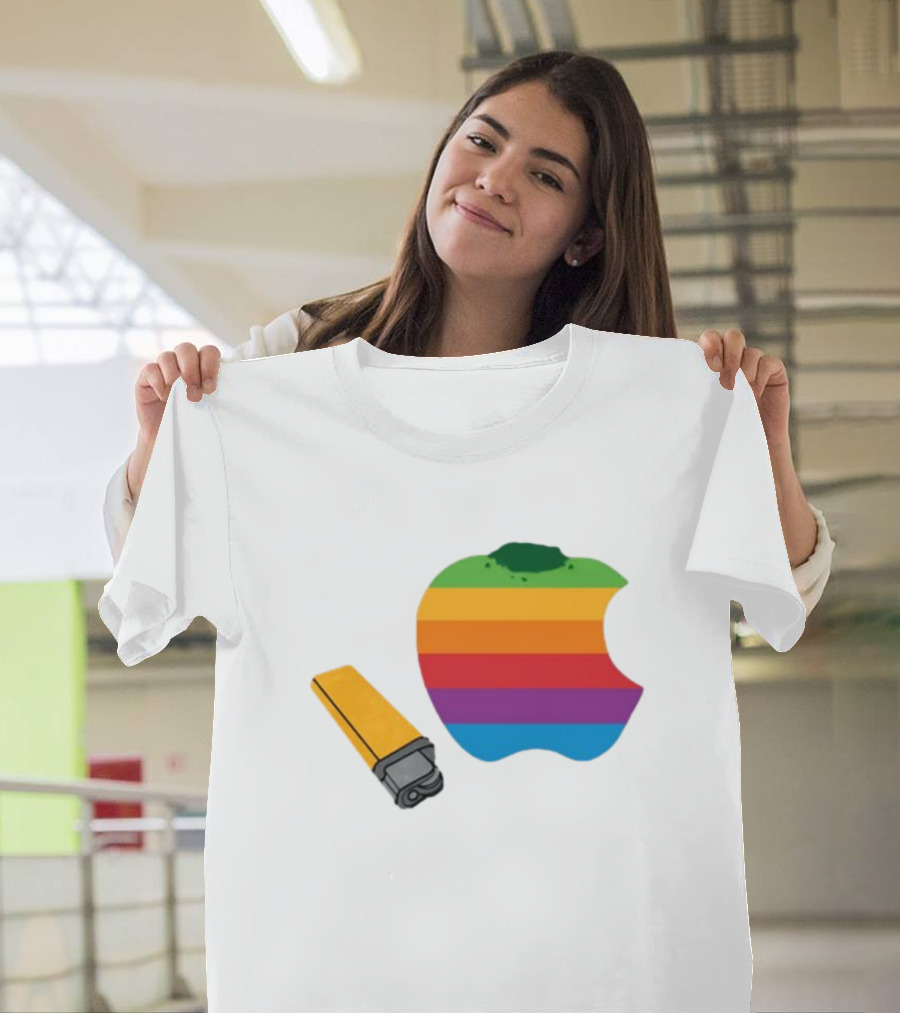 Apple Pipe Rainbow Logo Lighter T-Shirt