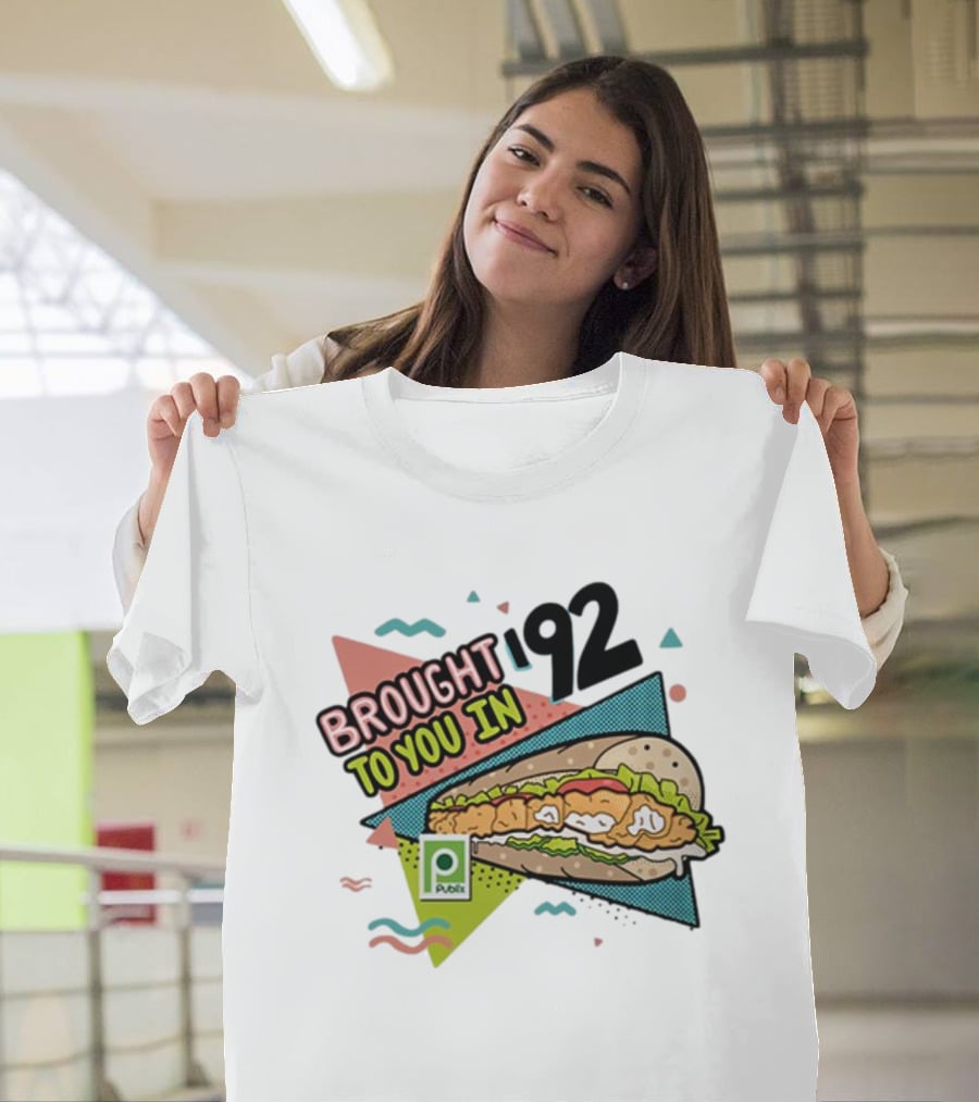 Brought 92 To You In Publix Sub Sandwich Pop Art Retro Graphics T-Shirt