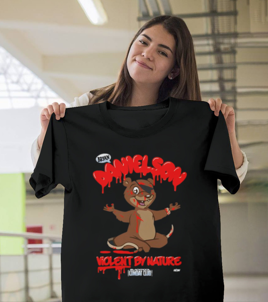 Bryan Danielson Violent By Nature Bear Blackpool Combat Club T-Shirt