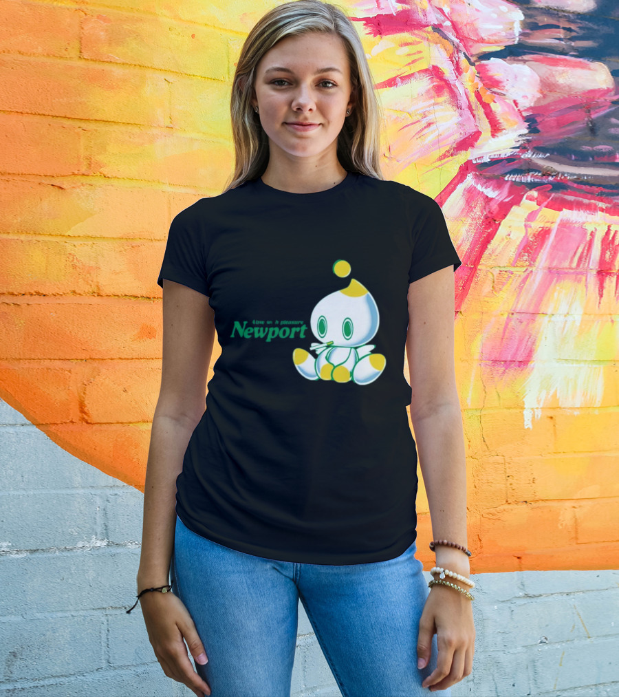 Newport Alive With Pleasure Cute Character Sitting T-Shirt