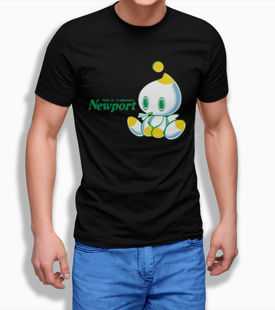 Newport Alive With Pleasure Cute Character Sitting T-Shirt