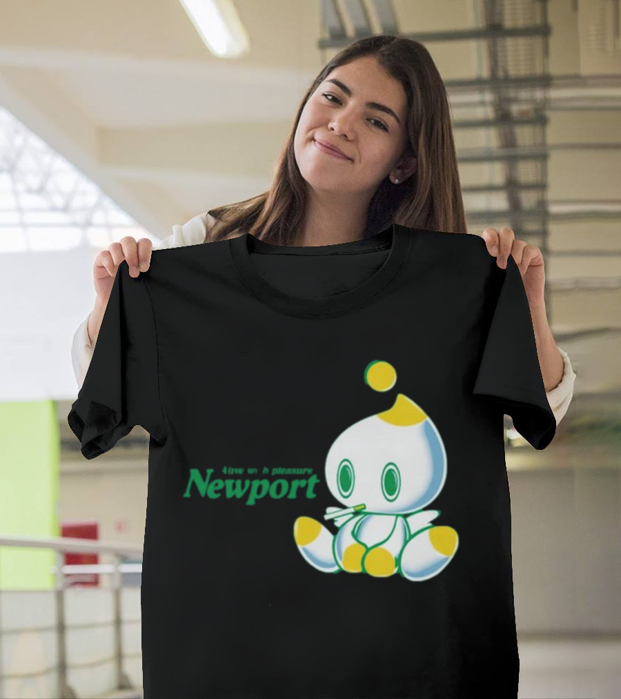 Newport Alive With Pleasure Cute Character Sitting T-Shirt