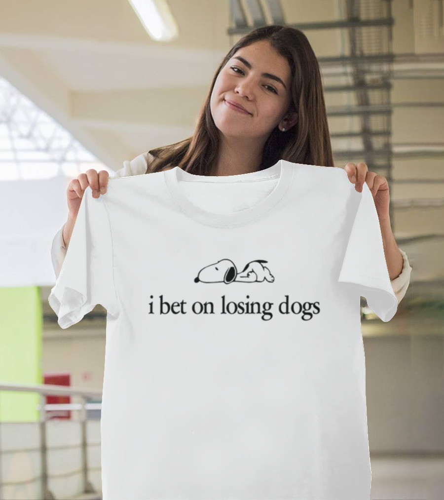 Mitski I Bet On Losing Dogs Snoopy Lying Down T-Shirt