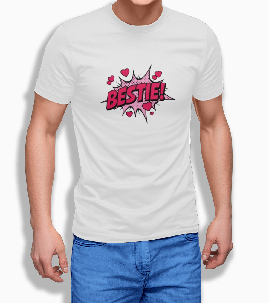 Mixoloshe Bestie Pop Art Hearts Explosion T-Shirt