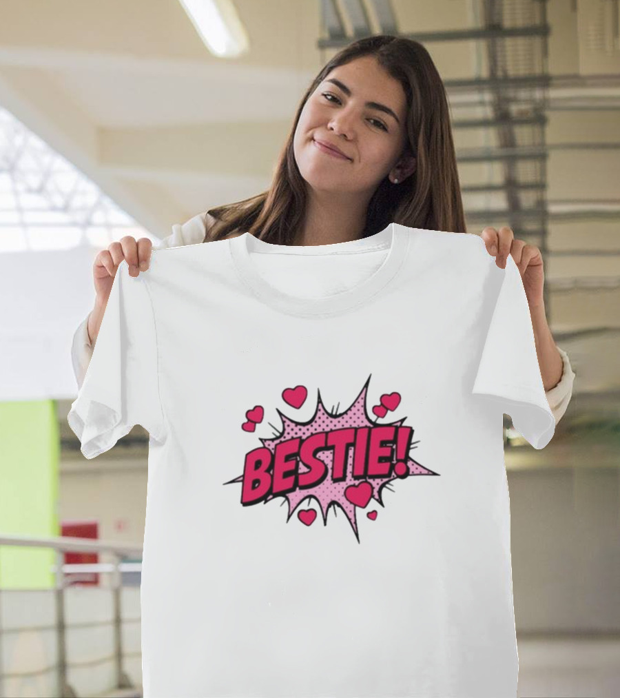 Mixoloshe Bestie Pop Art Hearts Explosion T-Shirt