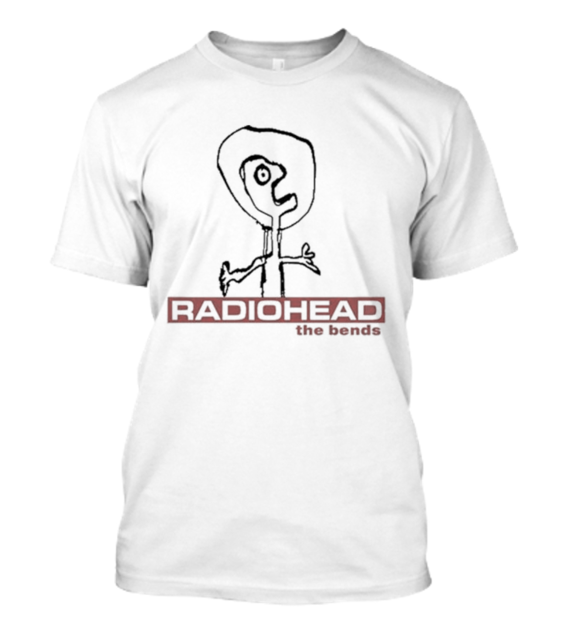 Xiu Shoegaze Radiohead The Bends Iconic Sketch Figure T-Shirt
