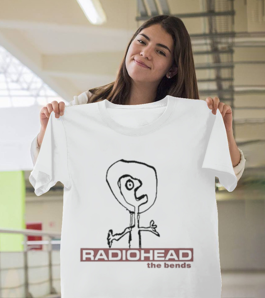 Xiu Shoegaze Radiohead The Bends Iconic Sketch Figure T-Shirt