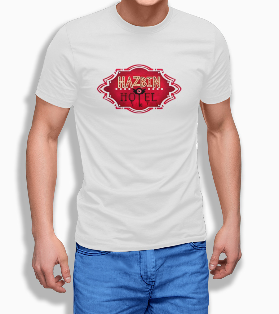 Hazbin Hotel Hazbinhotel Logo Badge With Heart And Winged Eye T-Shirt